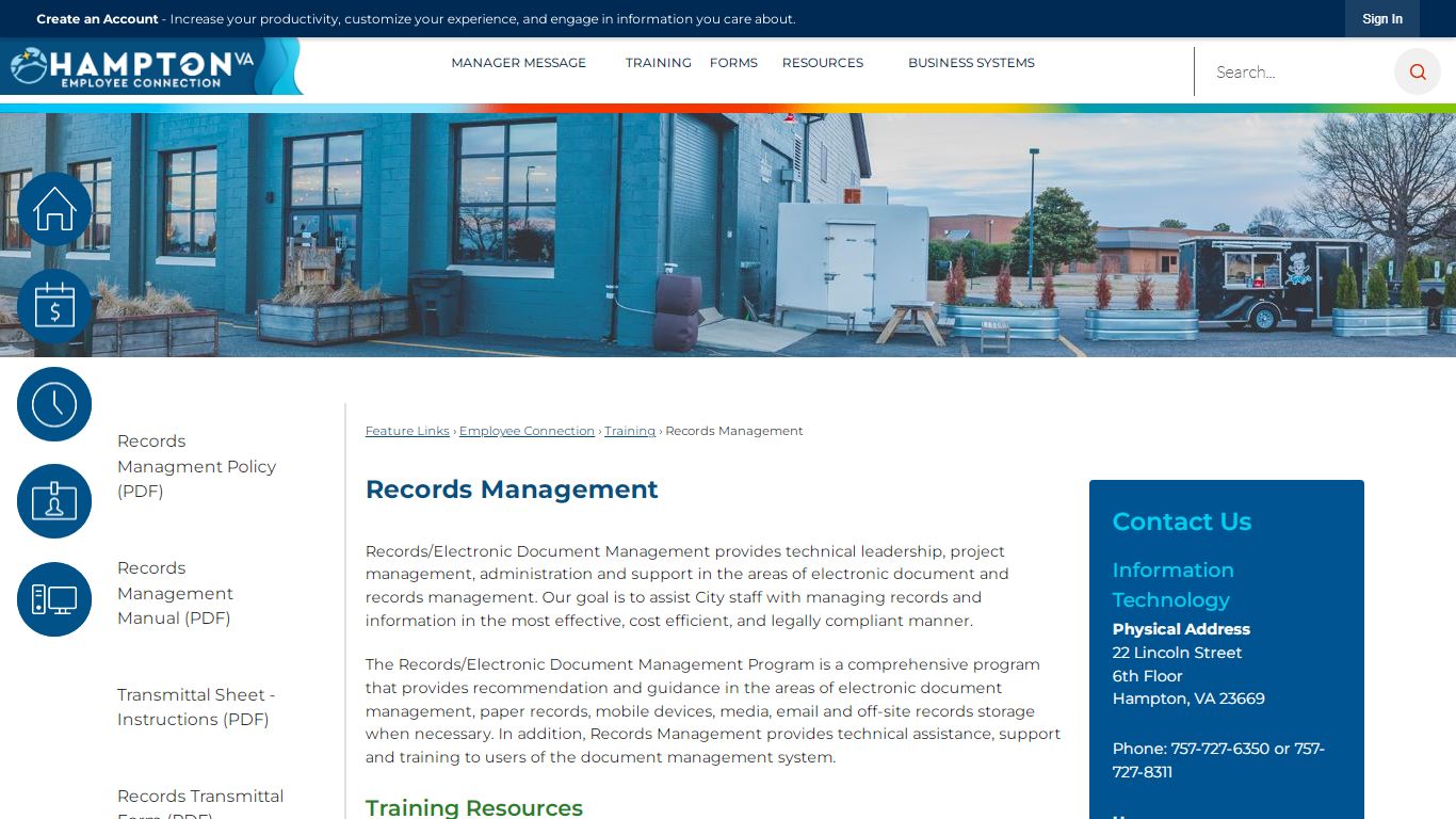Records Management | Hampton, VA - Official Website